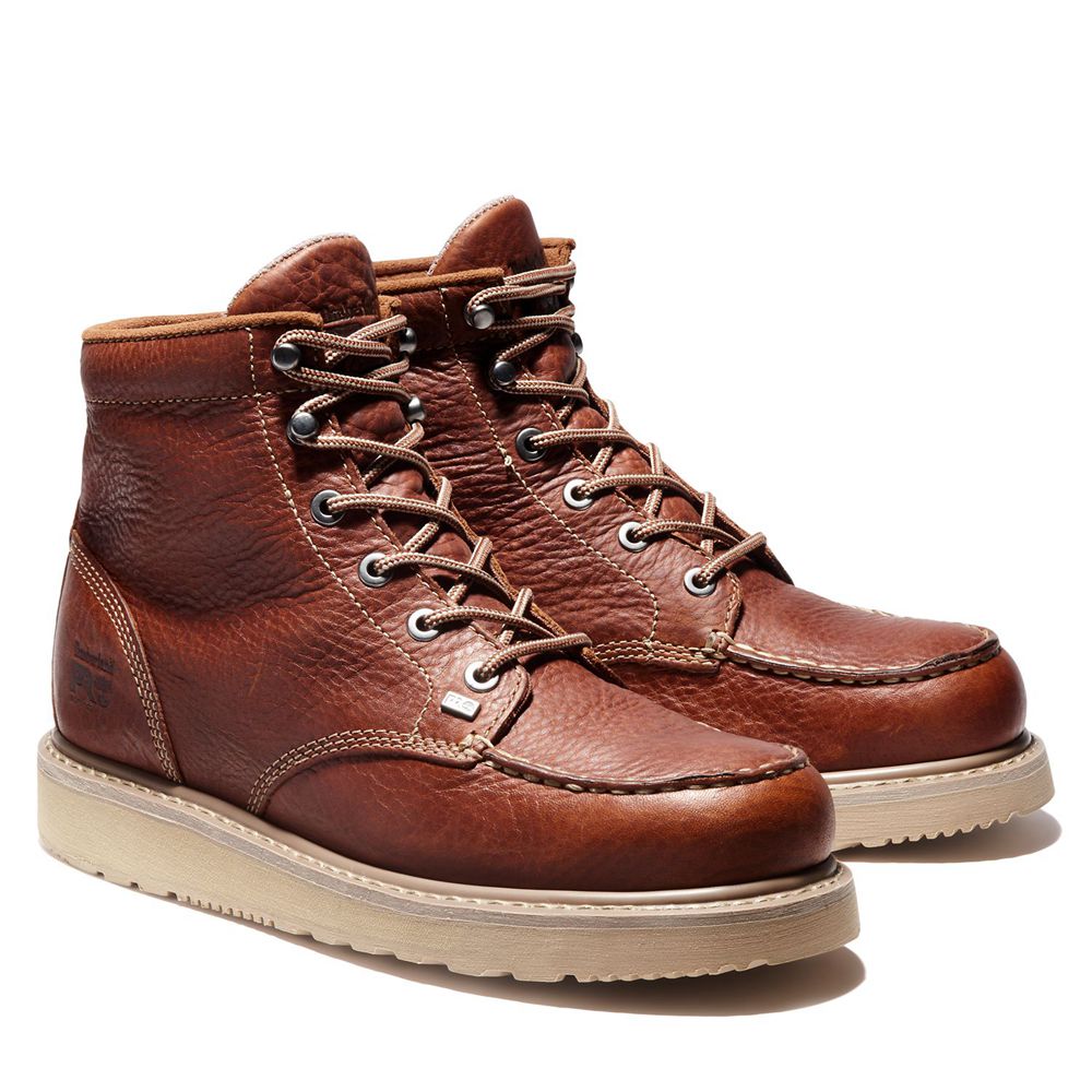 Bocanci De Muncă Timberland Barbati Maro - Pro® Barstow Wedge Moc Soft Toe - Romania - VLIMXB704